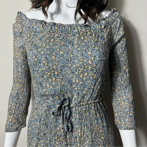 Anthropologie Rayon Kira Off-The-Shoulder Lined Tiered Peasant  Dress Size US 6 - Picture 6 of 15